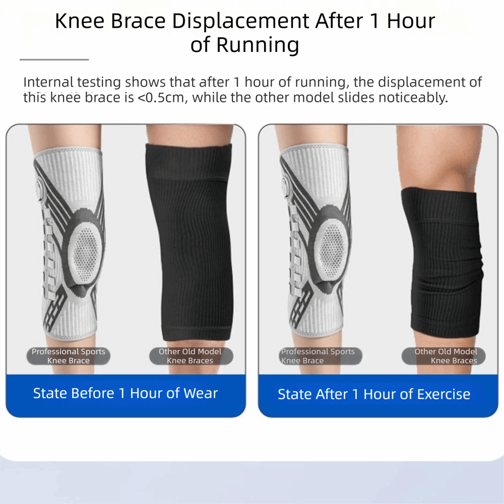 Knee Brace Badminton - Ginocchiere professionali regolabili con pomello, antiscivolo,