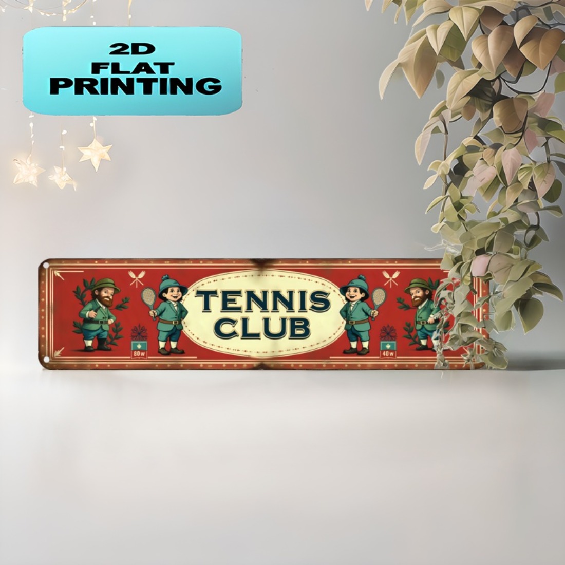 Badminton Quotes - Targa in Metallo Vintage per Club