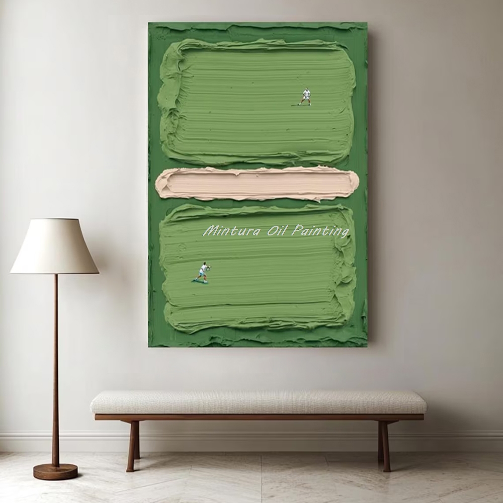 Badminton Quotes - Mintura, Dipinto a Olio Astratto con