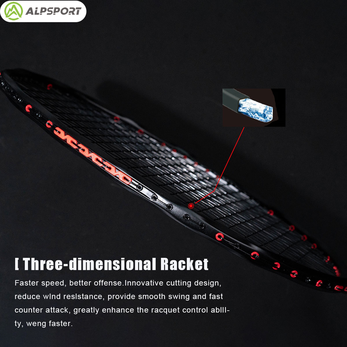 Alpsport MH-V5 5U 75g Ondulato - Badminton Raket recensione e prezzo