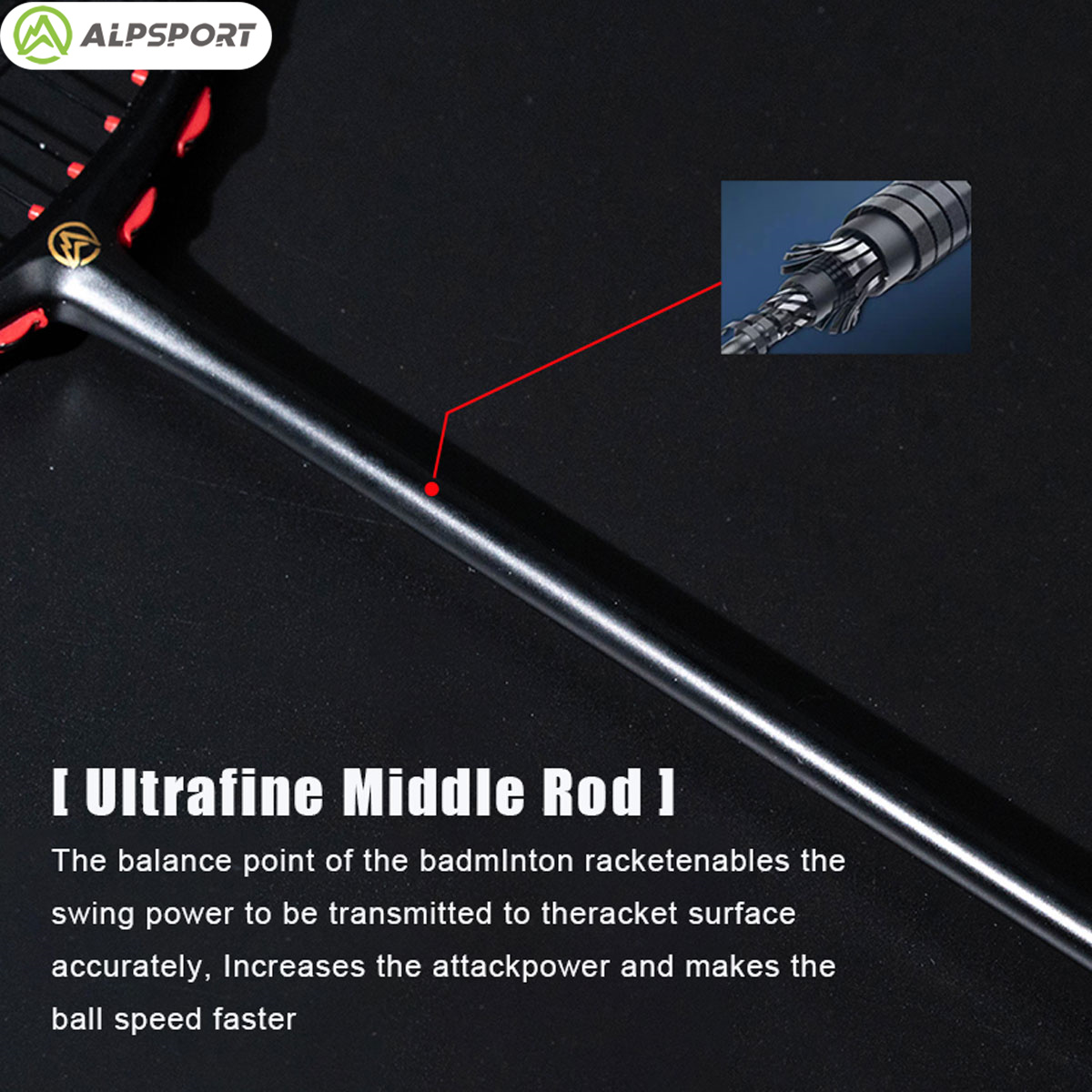 Alpsport MH-V5 5U 75g Ondulato - Badminton Raket recensione e prezzo